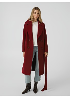 Пальто демисезонное бордовое DANNA 1799BRD