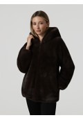 Шуба женская коричневого цвета DANNA 1387BRN