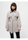 Пальто демисезонное серое DANNA 1577GR