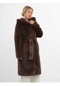 Шуба зимняя коричневого цвета DANNA 1391BRN