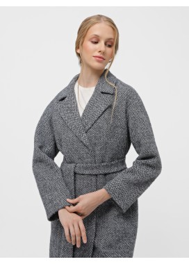 Пальто демисезонное чёрное DANNA 1729BL